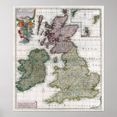 1706 Kindgdoms of England, Scotland, and Wales. Poster (Voorkant)