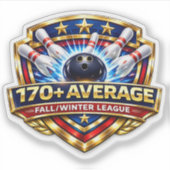 170+ Bowling Gemiddelde | Herfst / Winter Competit Sticker (Voorkant)