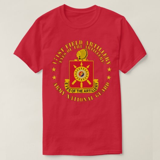 171st Field Artillery Eyes of the Artillery ARNG D T-shirt (Design voorkant)