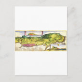 1720 De La Feuille-kaart en Uitzicht van Gibraltar Briefkaart (Voorkant)