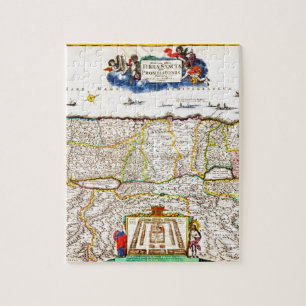 1720 Funck Map of Israel Palestine Heilige Land Legpuzzel