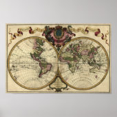"1720 Guillaume deLisle" Olde Worlde Map Poster (Voorkant)