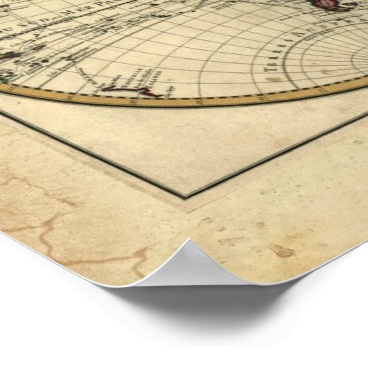 "1720 Guillaume DeLisle" Olde Worlde Map Poster (Hoek)