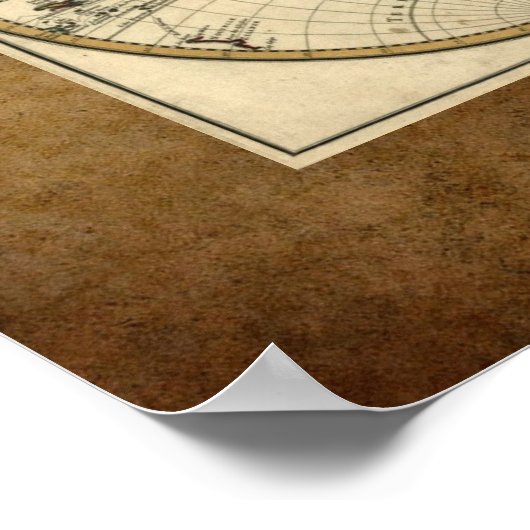 "1720 Guillaume DeLisle" Olde Worlde Map Poster (Hoek)