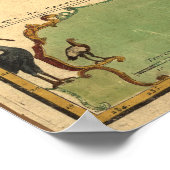 1720 Kaart van Californië als eiland Poster (Hoek)