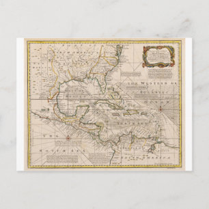 1720 Kaart van de West Indies van Emanuel Bowen