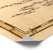 1721 Kaart van Virginia en Maryland Poster (Hoek)