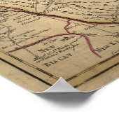 1721 Map Louisiana Territory & Mississippi River Poster (Hoek)