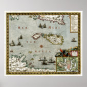 1723 Malta-kaart Poster (Voorkant)