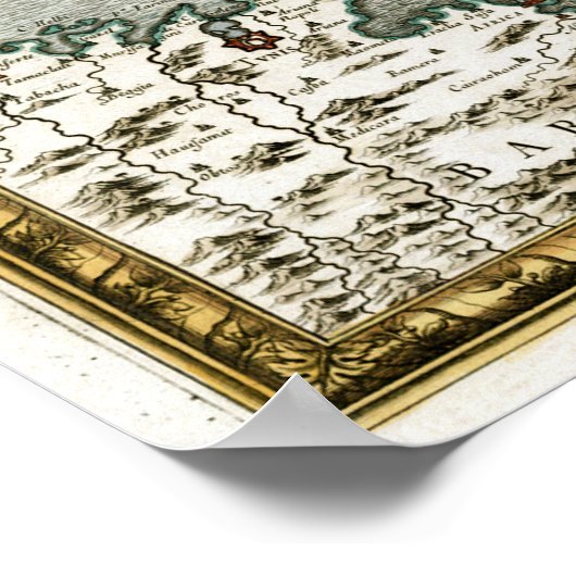 1723 Malta-kaart Poster (Hoek)