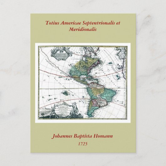 1725 kaart Zuid- en Noord-Amerika (Voorkant)