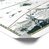 1725 kaart Zuid- en Noord-Amerika Poster (Hoek)