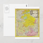 1728 Homann Map of Bavaria Germany Geographicus Briefkaart (Voorkant / Achterkant)