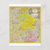 1728 Homann Map of Bavaria Germany Geographicus Briefkaart (Voorkant)