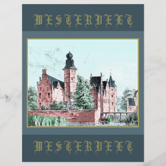1729 A. de Haen Dutch Kasteel WESTERVELT (Achterkant)