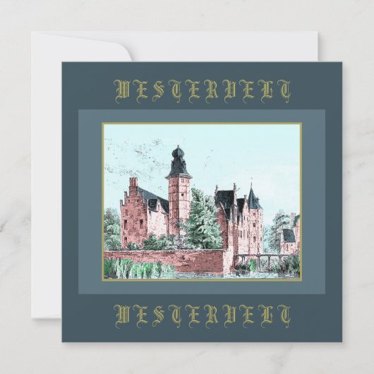 1729 A. de Haen Dutch Kasteel WESTERVELT (Voorkant)