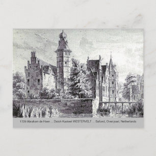 1729 A. de Haen Dutch Kasteel WESTERVELT Briefkaar Briefkaart