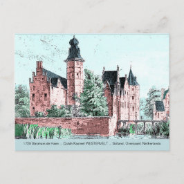 1729 A. de Haen Dutch Kasteel WESTERVELT Briefkaar Briefkaart