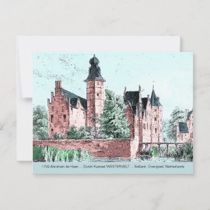 1729 A. de Haen Dutch Kasteel WESTERVELT Briefkaar Briefkaart