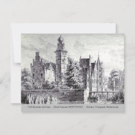 1729 A. de Haen Dutch Kasteel WESTERVELT Briefkaar Briefkaart