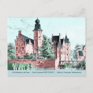 1729 A. de Haen Dutch Kasteel WESTERVELT Briefkaar Briefkaart
