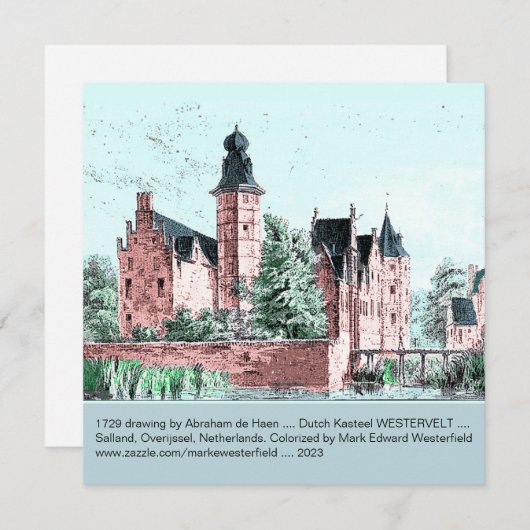 1729 A. de Haen Nederlandse Kasteel WESTERVELT Kaa (Voorkant / Achterkant)