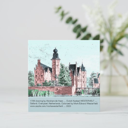 1729 A. de Haen Nederlandse Kasteel WESTERVELT Kaa (Staand voorkant)