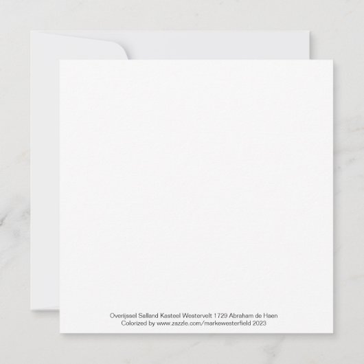 1729 A. de Haen Nederlandse Kasteel WESTERVELT Kaa (Achterkant)