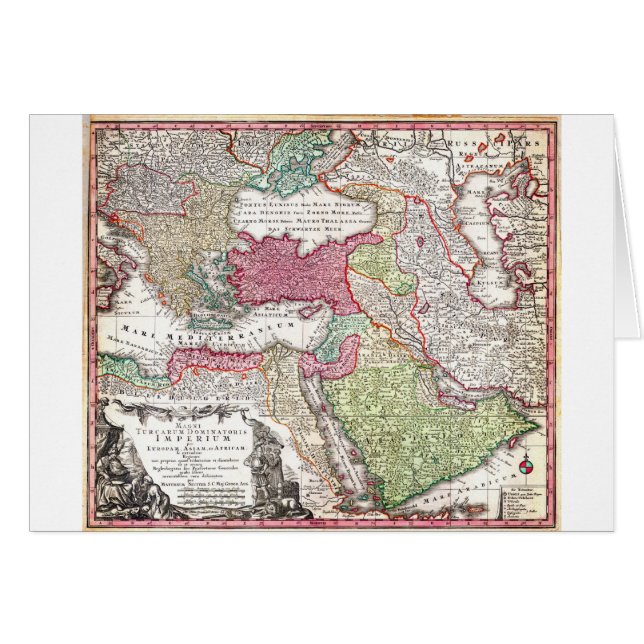 1730 Seuter Map of Turkey (Ottoman_Empire) Persi (Voorkant Horizontaal)