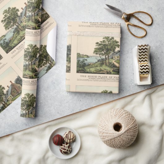  1732 George Washington Birthplace Pattern Cadeaupapier (Crafts)