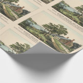  1732 George Washington Birthplace Pattern Cadeaupapier (Hoek)