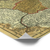 1739 Kaart van Polen Poster (Hoek)