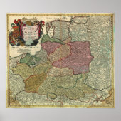 1739 Kaart van Polen Poster (Voorkant)