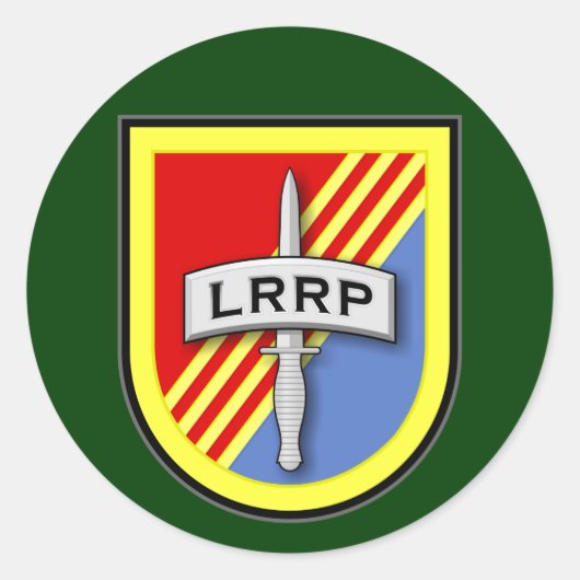 173d Airborne - 74e infanterie LRRP's Vietnam Flas Ronde Sticker (Voorkant)