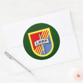 173d Airborne - 74e infanterie LRRP's Vietnam Flas Ronde Sticker (Envelop)