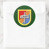 173d Airborne - 74e infanterie LRRP's Vietnam Flas Ronde Sticker (Tas)