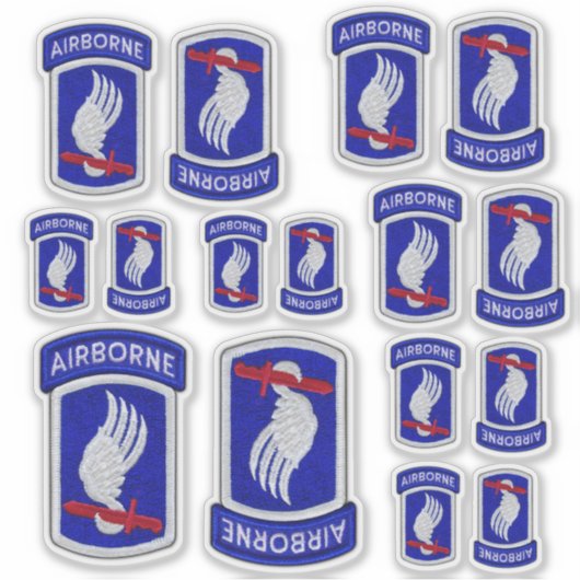 173e ABN Airborne Brigade Sky Soldaten Contour Sticker (Voorkant)