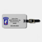 173e ABN BDE Airborne Brigade Patch bagagelabel (Voorkant horizontaal)