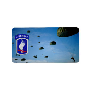 173e ABN BDE Airborne Brigade Sky Soldaten Vets Etiket