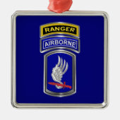 173e Airborne Brigade Ranger Kerstmis Metalen Ornament (Voorkant)