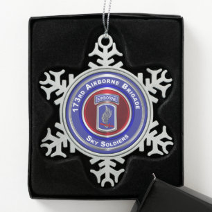 173e brigade tin sneeuwvlok ornament