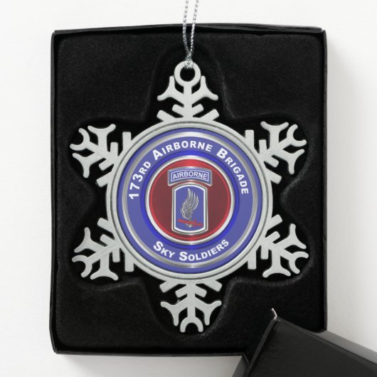 173e brigade tin sneeuwvlok ornament (Kistje)