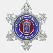 173e brigade tin sneeuwvlok ornament (Voorkant)