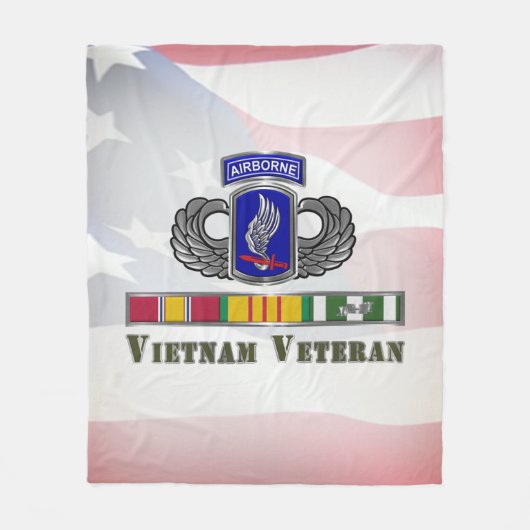 173e brigade Vietnam Veteraan Fleece Deken (Voorkant)
