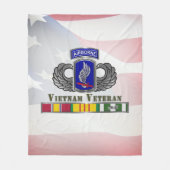 173e brigade Vietnam Veteraan Fleece Deken (Voorkant)