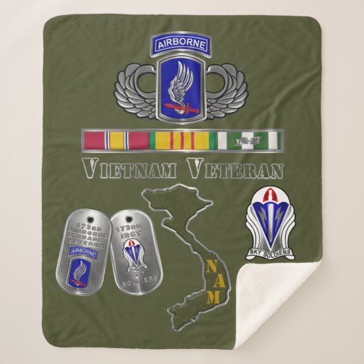 173e brigade Vietnam Veteraan Sherpa Deken (Voorkant)