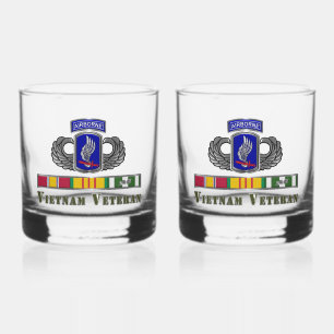 173e brigade Vietnam Veteraan Whisky Glas
