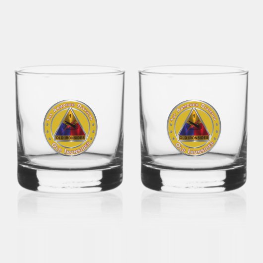 173e brigade Vietnam Veteraan Whisky Glas (Voorkant)