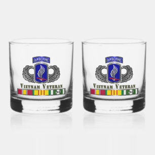 173e brigade Vietnam Veteraan Whisky Glas