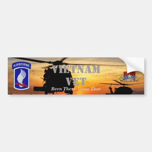 173e door de lucht geleide sky - soldaten vietnam bumpersticker (Voorkant)